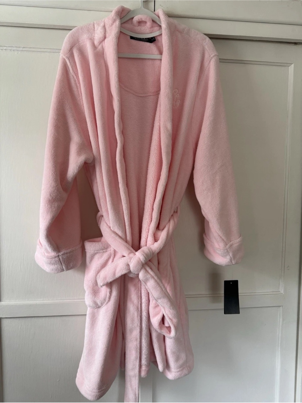 LAUREN Ralph Lauren Light Pink Plush Wrap Robe Sz XL